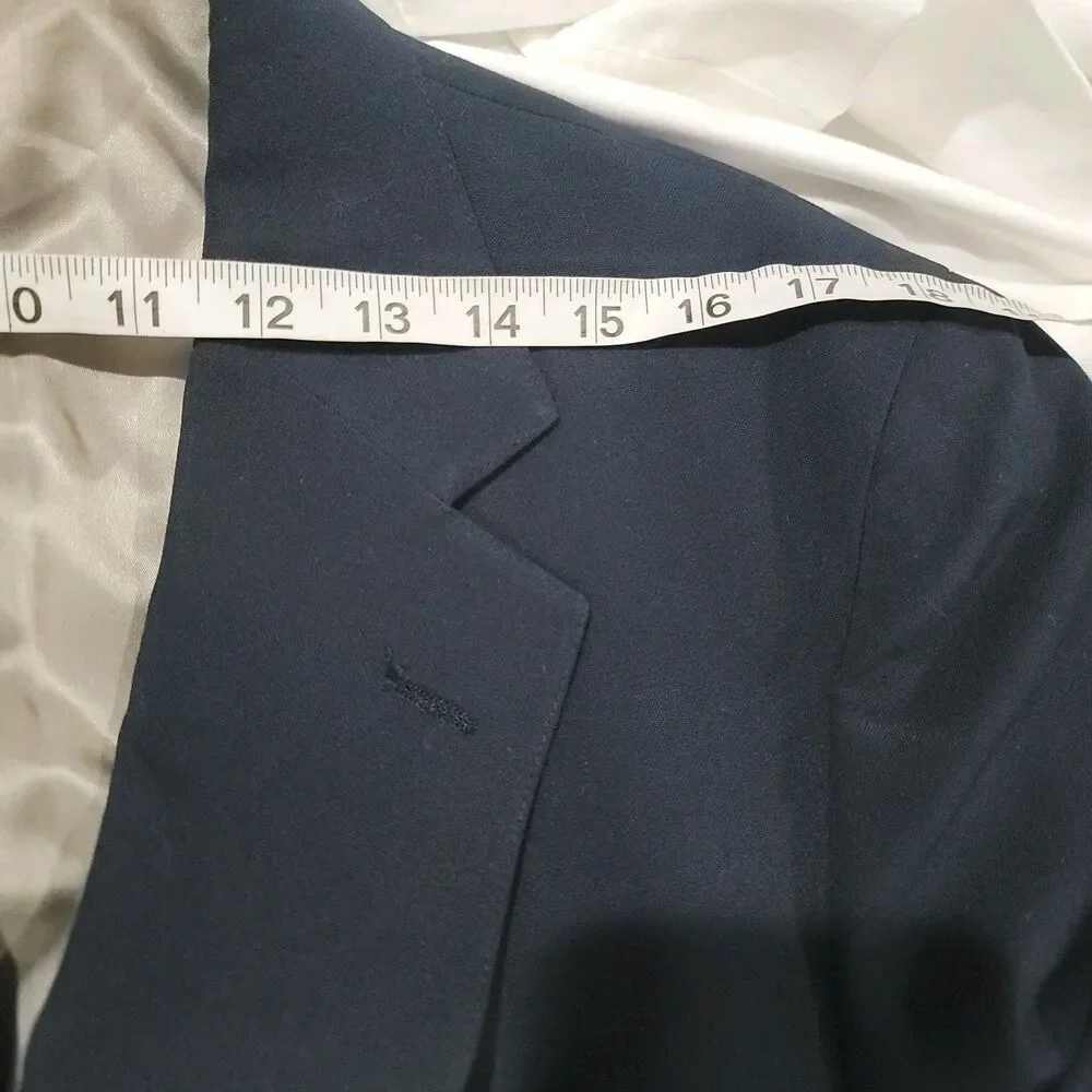 Vintage Polo University Ralph Lauren Mens Blazer Size 44‎ R Blue Gold Union Made
